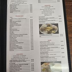 On the Hill Cafe - Menu