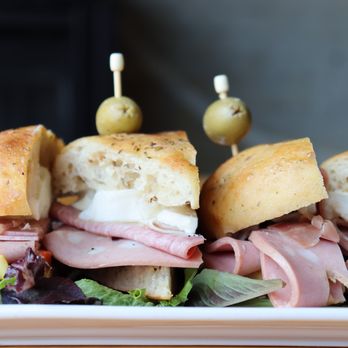 Wayfinder MKE - Muffuletta Sandwich
Focaccia stacked with mortadella, Genoa
salami, prosciutto, buffalo mozzarella, olive salad, and pistachio ma - Breweries Near Me - Milwaukee, Wisconsin Wayfinder MKE - Muffuletta Sandwich
Focaccia stacked with mortadella, Genoa
salami, prosciutto, buffalo mozzarella, olive salad, and pistachio ma - Breweries Near Me - Milwaukee, Wisconsin