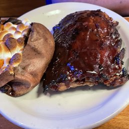 Half portion of their famous ribs.