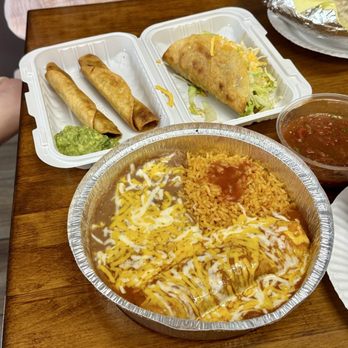 Acocotli Mexican Cuisine - Taquitos, hard shell taco, and enchilada combo - Mexican Near Me - Yucaipa, California
