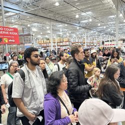 Costco - Waiting on the polish dog and ice cream swirl