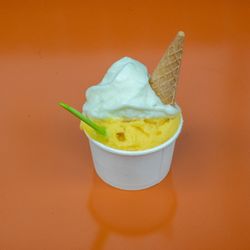 Jersey & Co. Gelato - Small cup pineapple gelato, passion fruit gelato