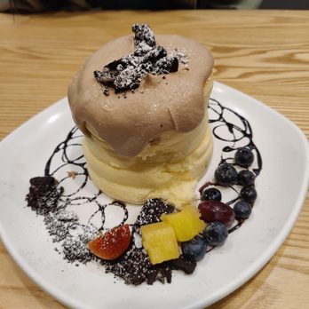 Motto Tea Cafe - Motto's Signature Nutellamisu Mousse Souffl Pancake - Bubble Tea Near Me - San Gabriel, California