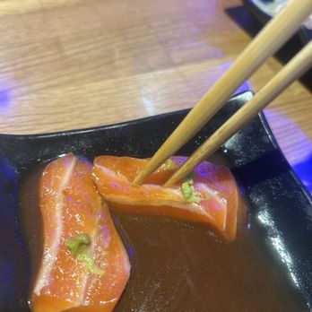 Sushi Damu - hard salmon. - Sushi Bars Near Me - Tustin, California Sushi Damu - hard salmon. - Sushi Bars Near Me - Tustin, California