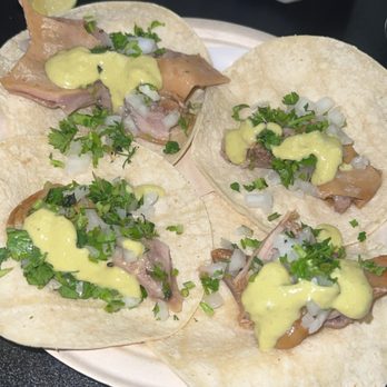 Carnitas El Rincon - 4 tacos I made with the buche and tortillas provided - Mexican Near Me - Yuba City, California