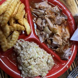 Coarse chop BBQ plate Coarse chop BBQ plate