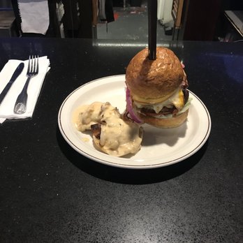 Wunderbar - Küchenspüle Burger (the kitchen sink ) burger with Pirogi as a side. - German Near Me - Covington, Kentucky