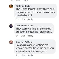 Estate Pawn - Just a little screen shot of how manager Brian Ventre speaks about sexual assault victims on social media.