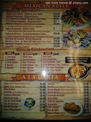 Menu photo 3 Playas De Rosarito Selma, CA