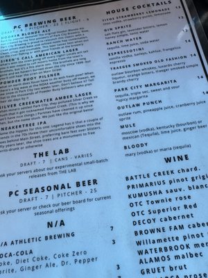 Menu photo 5 Park City Brewing Park City, UT