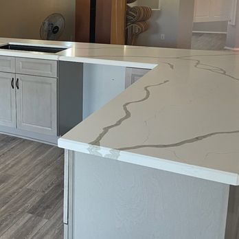 Desert Sky Surfaces - Bianco Levanto is a quartz from Arizona Tile. - Countertop Installation Near Me - Mesa, Arizona Desert Sky Surfaces - Bianco Levanto is a quartz from Arizona Tile. - Countertop Installation Near Me - Mesa, Arizona