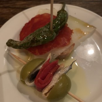 La Cuchara - Chorizo manchego and the gildas (not our thing) - Basque Near Me - Baltimore, Maryland La Cuchara - Chorizo manchego and the gildas (not our thing) - Basque Near Me - Baltimore, Maryland