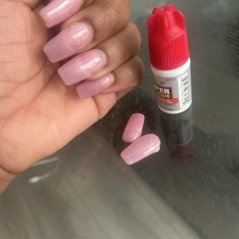 VIP Nails and Spa - 4 nails just popped off. I don't think she used primer or hydration just full blown adding acrylic - Nail Salons Near Me - San Bernardino, California VIP Nails and Spa - 4 nails just popped off. I don't think she used primer or hydration just full blown adding acrylic - Nail Salons Near Me - San Bernardino, California