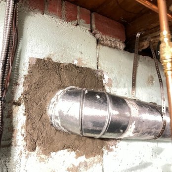 A Z Chimney Services - Furnace exhaust connected to a liner . - Chimney Sweeps Near Me - Burlington, Massachusetts