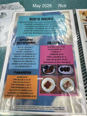 Menu photo 4 El Rinconcinto Salvadoreño - La Plata La Plata, MD