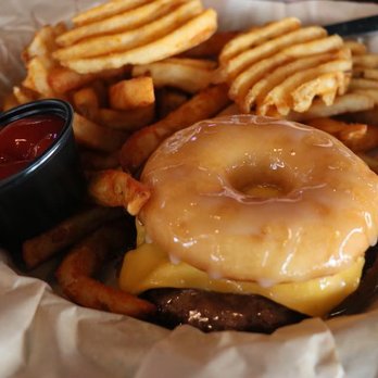 The Crow - The Donut Burger with Crow Combo Fries. - American Near Me - La Crosse, Wisconsin The Crow - The Donut Burger with Crow Combo Fries. - American Near Me - La Crosse, Wisconsin