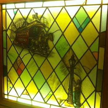 The Berghoff Restaurant - Love the stained glass windows down here. - Bars Near Me - Chicago, Illinois
