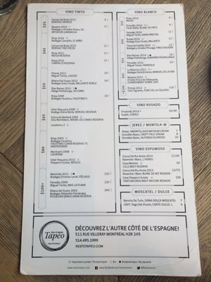 Menu photo 6 Mesón Montreal, QC Menu photo 6 Mesón Montreal, QC