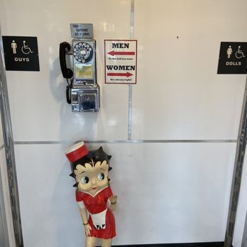 Wimpy & Dee's Diner - Old pay phone and Betty Boop of course to guide you to relief. Read the sign. - Breakfast & Brunch Near Me - Honey Brook, Pennsylvania Wimpy & Dee's Diner - Old pay phone and Betty Boop of course to guide you to relief. Read the sign. - Breakfast & Brunch Near Me - Honey Brook, Pennsylvania