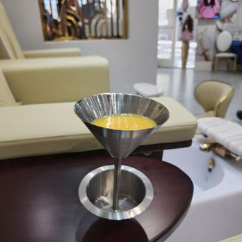 Athena Nails & Head Spa - Complimentary mimosa - Nail Salons Near Me - Sacramento, California