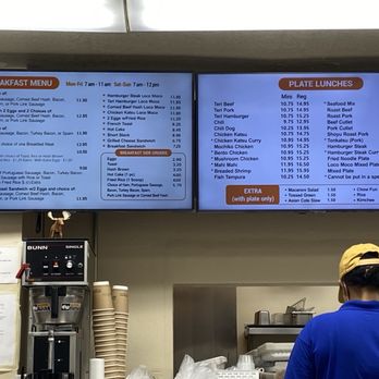 Grace's Inn - 4/13/24 menu - Fast Food Near Me - Honolulu, Hawaii