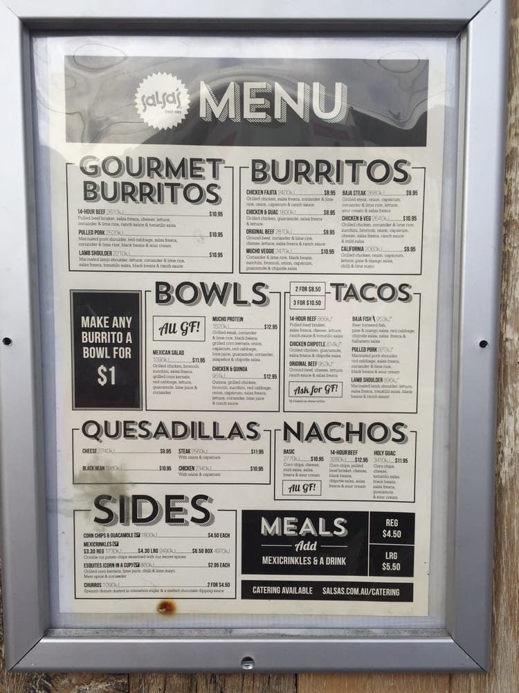 SALSA’S FRESH MEX GRILL Shop 1, Camberwell Victoria, Australia Yelp