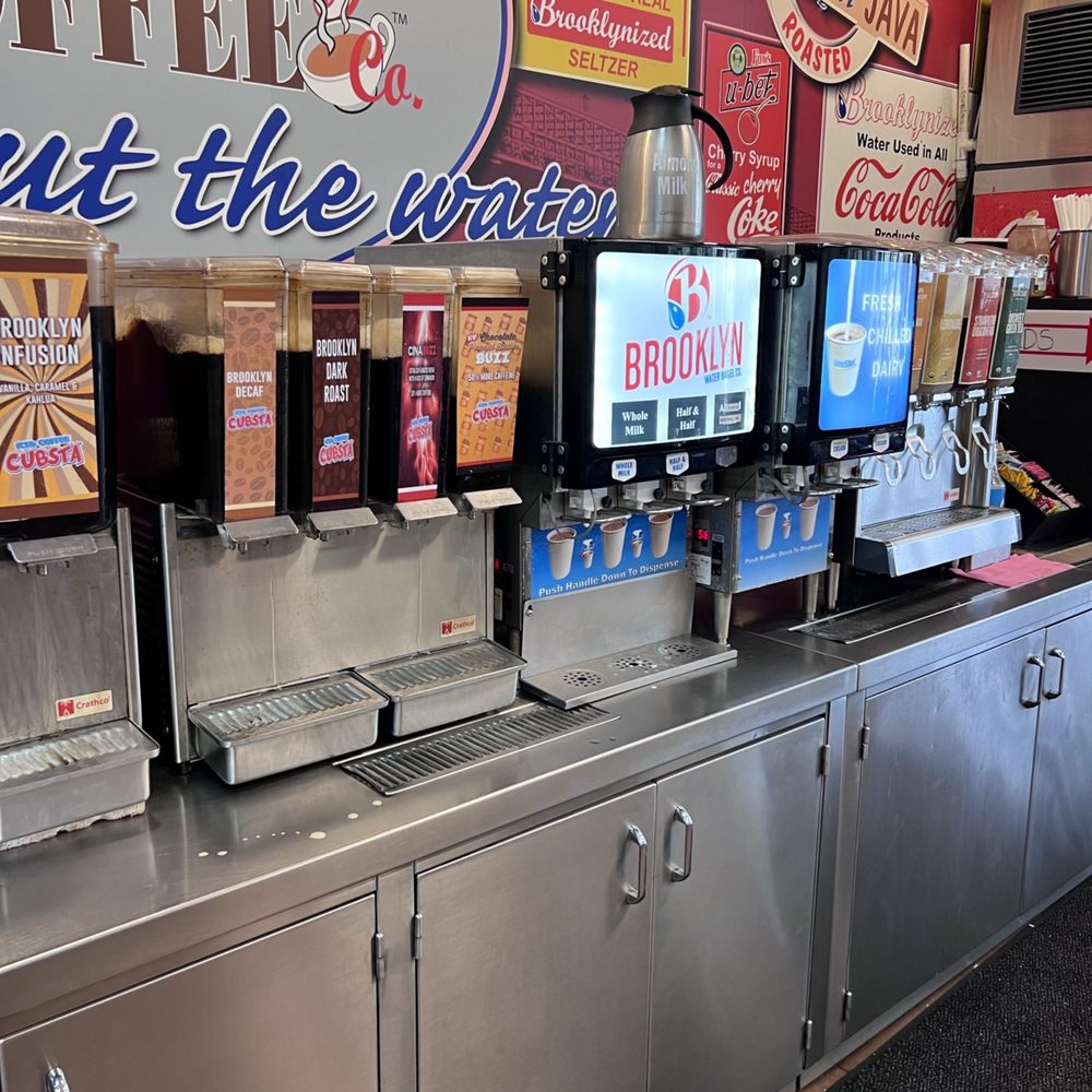 Brooklyn Water Bagel - a row of soda machines - Breakfast & Brunch Near Me - Jupiter, Florida