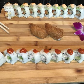 Tang's Sushi - Maggie Roll & California roll with their delicious bbq sauce - Sushi Bars Near Me - Roseville, California Tang's Sushi - Maggie Roll & California roll with their delicious bbq sauce - Sushi Bars Near Me - Roseville, California