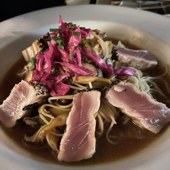 Flying Fish Grill - Ahi with angle hair pasta - Japanese Near Me - Carmel, California Flying Fish Grill - Ahi with angle hair pasta - Japanese Near Me - Carmel, California