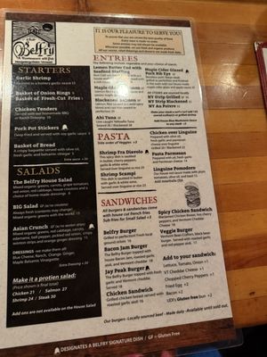 Menu photo 1 The Belfry Montgomery Center, VT Menu photo 1 The Belfry Montgomery Center, VT