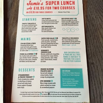 Jamie's Italian - Glasgow - Super lunch menu. - Italian Near Me - Glasgow, GLG