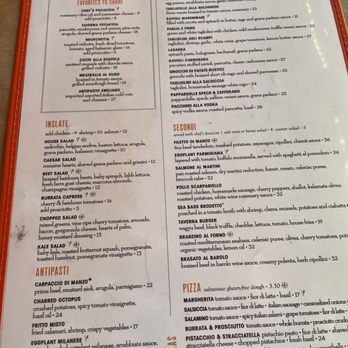 Taverna - Menu - Italian Near Me - Dallas, Texas