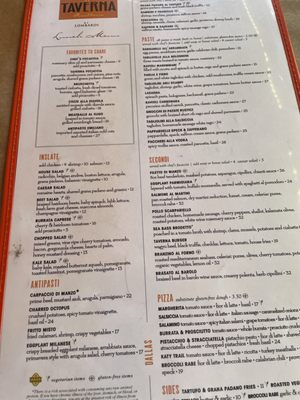 Menu photo 2 Taverna Dallas, TX