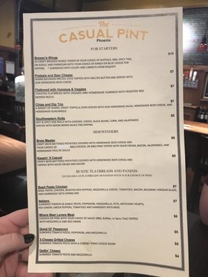 Menu photo 8 The Casual Pint - Central Phoenix Phoenix, AZ Menu photo 8 The Casual Pint - Central Phoenix Phoenix, AZ