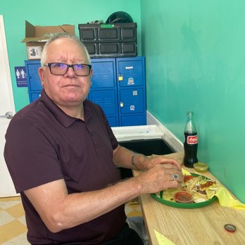 Sonoratown - Dad enjoying everything on his plate! He's picky about his tacos. - Mexican Near Me - Los Angeles, California