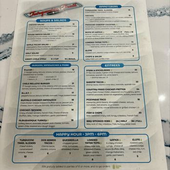 Turquoise Trail Bar and Grill - Food Menu - American Near Me - Santa Fe, New Mexico
