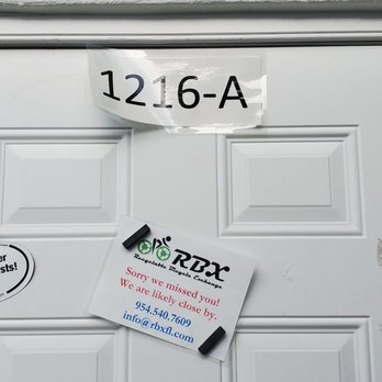 Recyclable Bicycle Exchange - The front door with contact info - Bike Rentals Near Me - Fort Lauderdale, Florida