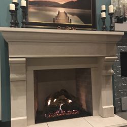 Isokern Magnum 48 Fireplace with Francois and Co. Mantel