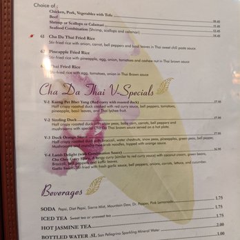 Cha Da Thai - Menu 2/2020 - Thai Near Me - Winston Salem, North Carolina