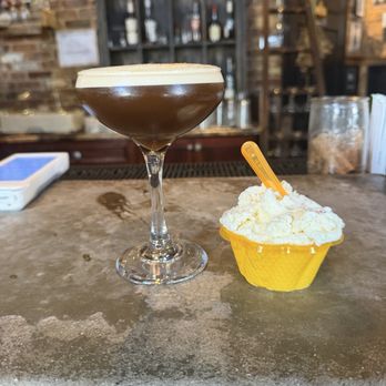 Lola's European Cafe - Espresso martini with a banana pudding gelato side. Adult pup cup - Gelato Near Me - Asbury Park, New Jersey Lola's European Cafe - Espresso martini with a banana pudding gelato side. Adult pup cup - Gelato Near Me - Asbury Park, New Jersey