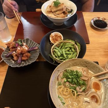 Mensho - Boneless crispy wings, edamame,the classic ramen bowl w/ added egg & the signature bowl w/ black garlic oil - Noodles Near Me - Houston, Texas Mensho - Boneless crispy wings, edamame,the classic ramen bowl w/ added egg & the signature bowl w/ black garlic oil - Noodles Near Me - Houston, Texas