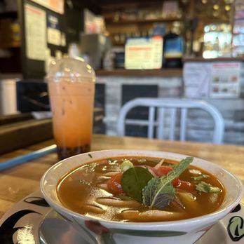 Pata Cafe - Forgot the name but this is sour soup with shrimp - Bubble Tea Near Me - Elmhurst, New York