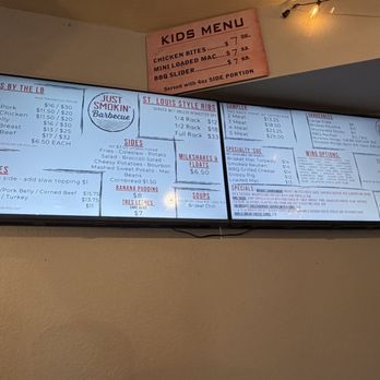 Just Smokin' Barbecue - Menu - Barbeque Near Me - Lannon, Wisconsin