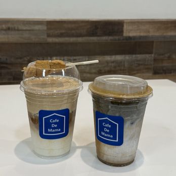 Cafe De Mama - Injeolmi Mochi Latte, Black Sesame Cream Latte - Coffee & Tea Near Me - Los Angeles, California