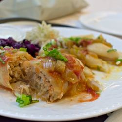Heavenly Perogy - Cabbage Roll + Cheddar & Potato Perogies w/ Slaw