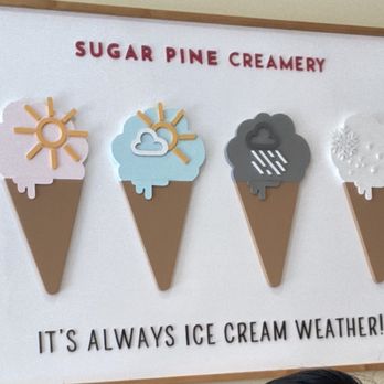 Sugar Pine Creamery - Sign - Ice Cream & Frozen Yogurt Near Me - Plano, Texas