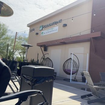 Namaste Yoga - Patio with egg chairs and zero gravity chairs - Yoga Near Me - Scottsdale, Arizona