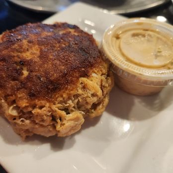 The Full Moon Oyster Bar - Crab Cake with Remulade - Bars Near Me - Concord, North Carolina The Full Moon Oyster Bar - Crab Cake with Remulade - Bars Near Me - Concord, North Carolina