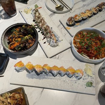 Zu Izakaya - ASU - Mango Roll, Kimchi Fries, Crispy Soft Shell Crab, Brussel Sprouts, Calamari - Sushi Bars Near Me - Tempe, Arizona Zu Izakaya - ASU - Mango Roll, Kimchi Fries, Crispy Soft Shell Crab, Brussel Sprouts, Calamari - Sushi Bars Near Me - Tempe, Arizona