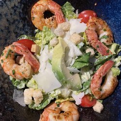 Restaurant Cool Mama - Cesars Salad mit King Prawns.